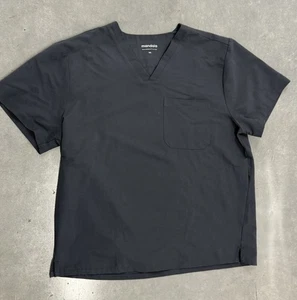 Mandala Scrub Top Men’s 2XL Gray Stretch V-Neck Healthcare Uniform - Picture 1 of 3