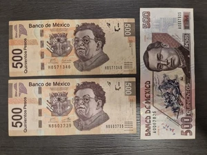1998-2013 Mexico 500 Pesos Lot Circulated - Picture 1 of 3