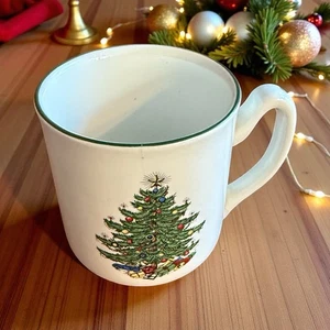 NEW Cuthbertson Original Christmas Tree Mug Cup Narrow Green Band England - Picture 1 of 3