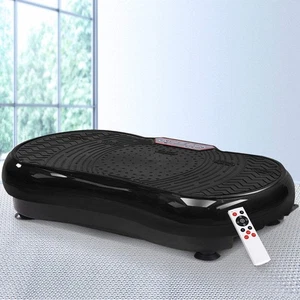 Everfit Vibration Machine Platform Vibrator Resistance Rope Home Fitness Black - Picture 1 of 8