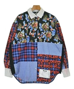 CAMICIA RELAXED MSGM MIILANO COTONE MULTICOLORE A RIGHE FLOREALE CHECK-IT 48 - Foto 1 di 13