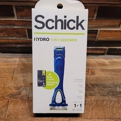 SCHICK HYDRO 4 em 1 Groomer - Aparador de barba masculino, barbear, bordas, barbear - Imagem 1 de 4