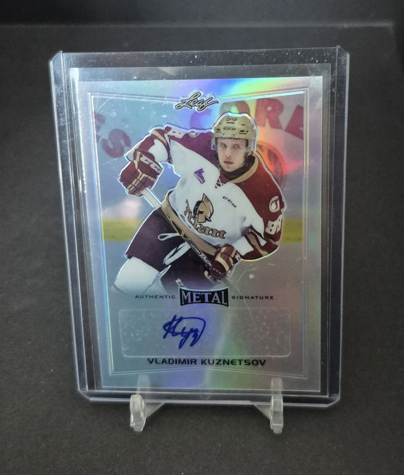 2015-16 Leaf Metal Silver Prismatic Vladimir Kuznetsov #BA-VK1 Auto - Image 1 of 2