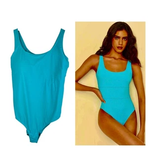 Catherines One Piece Swimsuit Sz 34W 6X Teal Turquoise Slimming Cruise 1c - Picture 1 of 4