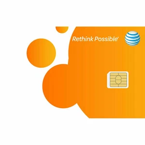 AT&T NANO 4G pomarańczowa przed/post płatna karta sim SKU 4488A fabrycznie nowa - Zdjęcie 1 z 3