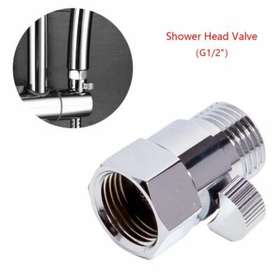 Full Brass G1/2" Flow Quick Control Shut-OFF Valve Shower Head Hand Water Saver - Image 1 of 4