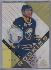 Justin Bailey 16-17 SP Game Used Authentic Rookies Patch /49 #105 Buffalo Sabres - Picture 1 of 1