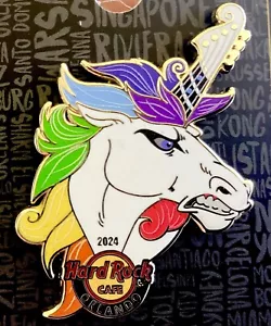 2024 HARD ROCK CAFE ORLANDO RAINBOW UNICORN GUITAR LE PIN - Picture 1 of 1