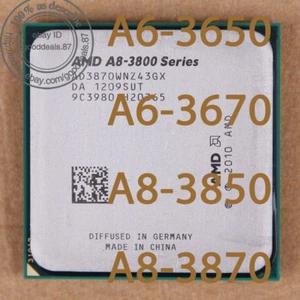 AMD A6-3650 A6-3670K A8-3850 A8-3870K ADWNZGX socket processore desktop FM1 - Foto 1 di 5