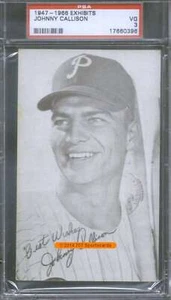 1947-66 Exhibits W461 #32 Johnny Callison PSA 3 Phillies (0396) - Picture 1 of 2