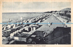 R476883 Cattolica Lungomare e spiaggia Coniugi Francolini 1945 - Bild 1 von 4