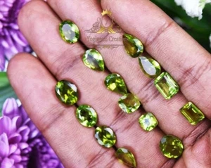 Lote Certificado 10 Piezas Peridoto Verde Natural 2-10 mm Mezcla Corte Piedras Preciosas Sueltas - Imagen 1 de 4