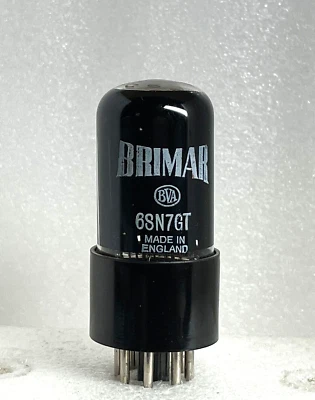 1 tubo NOS BRIMAR 6SN7GT CV1988 placas negras Foto 1 de 4