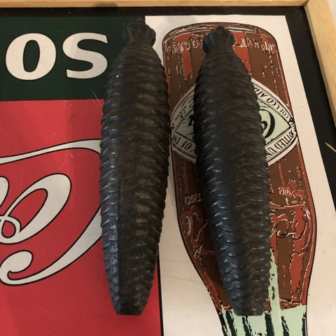 2 Vintage  Large PINE CONE CUCKOO CLOCK WEIGHTS- Approx  2 1/2 Lb ea. 7” Cover