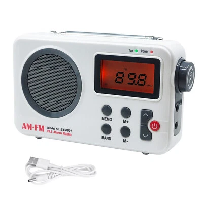 1 x New Portable AM/FM PLL Alarm Radio supports a 3.5mm audio jack SY-8801 - Image 1 of 4