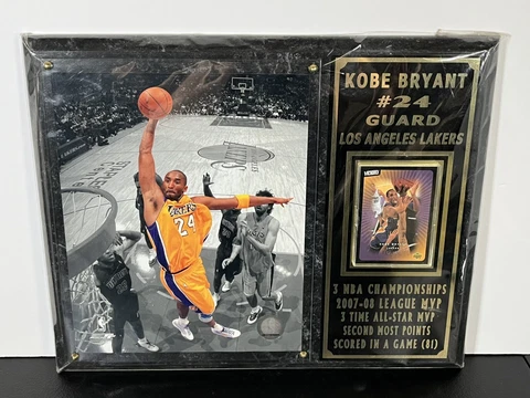 Kobe Bryant Los Angeles Lakers 3x NBA Championships, 2008 NBA League MVP Plaque Cover