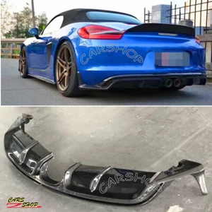 For Porsche 981 Boxster Cayman GT4 13-15 Carbon Fiber Rear Diffuser Lip Trim - Bild 1 von 5
