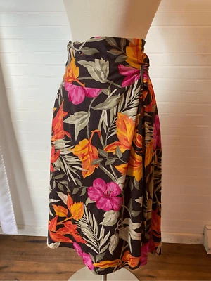 Banana Republic Vintage Silk Tropical Floral Wrap Swim Skirt - Image 1 of 4