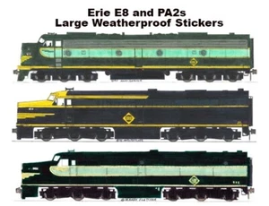 Pegatinas Andy Fletcher Erie Railroad E8 y PA2s 3 grandes de 2,5""x8-9 - Imagen 1 de 1
