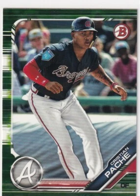 2019 BOWMAN CAMO RC CRISTIAN PACHE ATLANTA BRAVES ROOKIE PARALLELS S3415 - Image 1 of 2