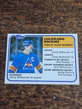 1981-82 TOPPS NHL HOCKEY #50 LANNY MCDONALD COLORADO ROCKIES TL