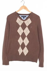 TOMMY HILFIGER Algodón Cuello en V Jersey Suéter Hombres Talla S VR1210 - Imagen 1 de 6