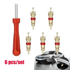 Auto Reifen Ventil Einsatz Kern Ausdreher Werkzeug Reparatur mit 5 Ventileinsätz - Picture 1 of 3