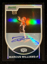 2007-08 Bowman Chrome Marcus Williams #126 RC AUTO BLACK Refractor 43/99 !!!