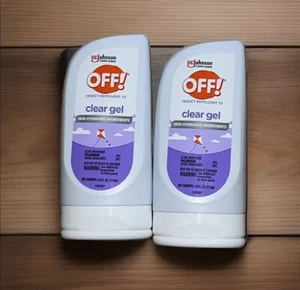 2 SC Johnson Off Insect & Mosquitoes Repellent 12 Clear Gel 3.8 Oz Each - Picture 1 of 2