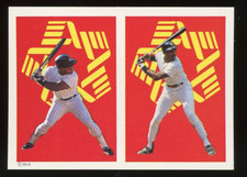 1988 Panini Sticker #231 Rickey Henderson and Dave Winfield New York Yankees