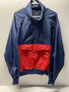 White Sierra Mens Blue & Red Windbreaker Jacket Half Zip Size L - Picture 1 of 7