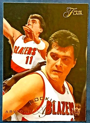 ARVYDAS SABONIS 1995-96 FLAIR NBA #217 RC ROOKIE  TRAILBLAZERS  HOF - Image 1 of 2
