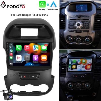 PODOFO CAM+ 9" Apple CarPlay For Ford Ranger T6 MK1 2011-2015 Car Stereo Radio GPS Navi