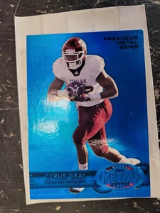 2012 Fleer Retro Metal Universe Precious Gems Blue #M-73 Cyrus Gray 5/50 - Picture 1 of 2