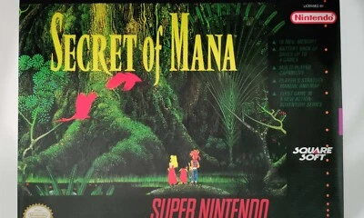 Secret of Mana Snes Box Art Poster Active! Buy 2 get 1 free - Image 1 of 4