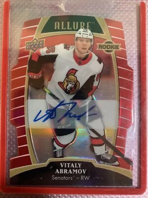 2019-20 ALLURE VITALY ABRAMOV RED RAINBOW AUTO RC #84 OTTAWA SENATORS /349 SP - Image 1 of 2
