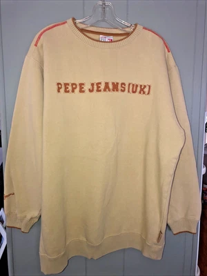 Sudadera vintage Pepe Jeans Reino Unido Londres para hombre color tostado talla grande Foto 1 de 4