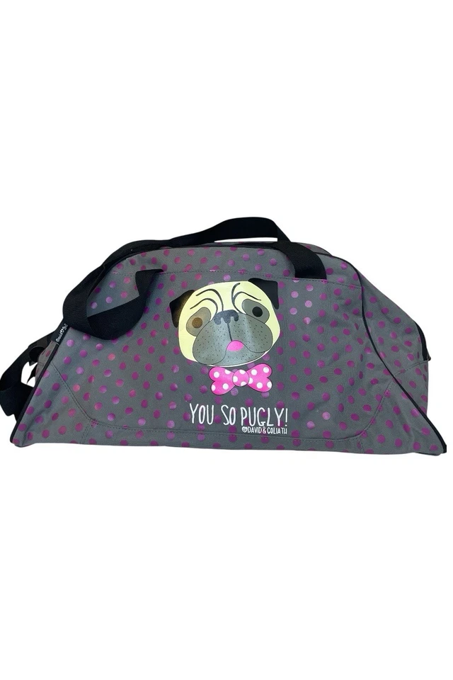 David & Goliath You So Pugly Pug Large Holdall Travel Holiday Weekend Bag - Image 1 of 4