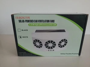 Solar Powered Car Air Conditioning Ventilating Fan Travel Window - Picture 1 of 4
