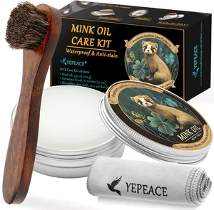 Mink Oil for Leather Boots, Leather Cleaner and Conditioner 3.53Oz, All-Natural  - Picture 1 of 12