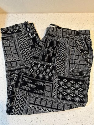 Jessica Simpson Cintura Elástica Pull-On Viscosa - Blanco y Negro - Para Mujer Talla XL Foto 1 de 4