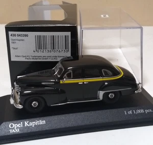 Minichamps 1/43 OPEL KAPITÄN 1951 TAXI Black 430043390 Limited Edition 1008 pcs - Foto 1 di 8
