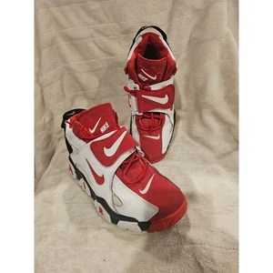 Nike Air Barrage Mid Red White Black AT7847-102 Mens Sneakers Shoes Size 8.5 - Picture 1 of 8