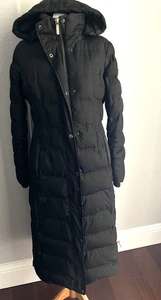Michael Kors Down Fill Puffer Coat Women's Full Length Winter Long Hooded Coat - Picture 1 of 20