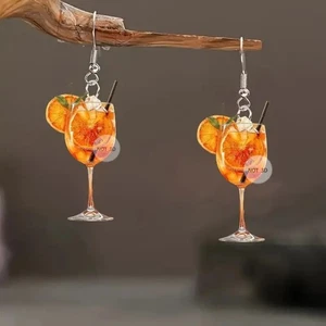 Colorful Style Orange Juice Earrings Drop Earrings Jewelry - Picture 1 of 6