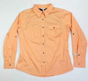 Wrangler Riggs Workwear Womens Size Medium Tangarine Back Vent Long Sleeve Shirt - Picture 1 of 13