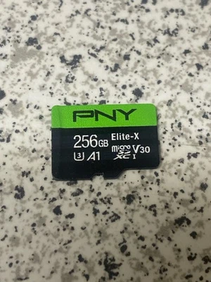 Карта Micro SD PNY Elite X 256 ГБ класс 10 U3 4K видео A1 высокоскоростная S (E14002296) - Изображение 1 из 2