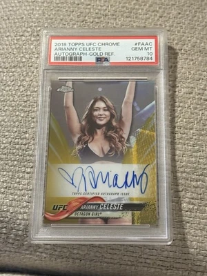 Arianny Celeste 2018 Topps cromo refractor dorado autógrafo automático/50 PSA 10 Foto 1 de 2