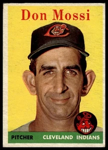 1958 Topps #35a Nombre del equipo Don Mossi en letras blancas - Imagen 1 de 2