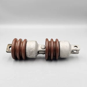 Vintage 1965 Chance Brown Porcelain High Voltage Electrical Strain Insulator - Picture 1 of 6